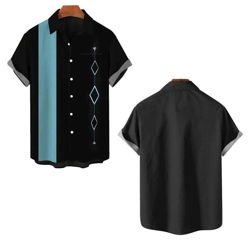 Summer New Large Size Hong Kong Style Men's Flower Shirt 1D Digital Printing Casual Short Sleeve Shirt Men's Clothing