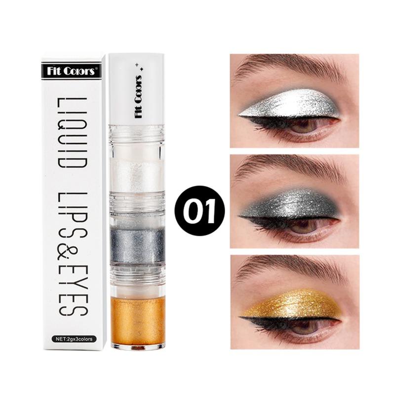 

Водостойкие блестящие тени для век, жидкие мерцающие тени для век для глаз и губ, набор стойких сияющих теней для век, блестящие тени для век с металлическими пигментами