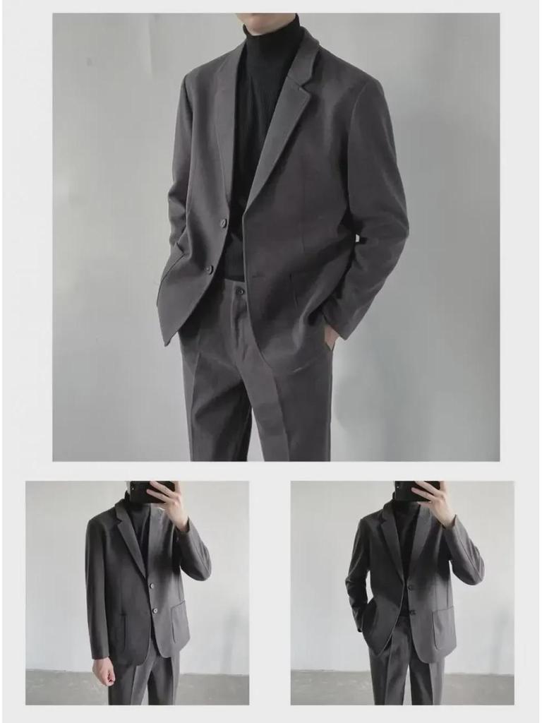 Men's Trendy Korean-Style Iron-Free Casual Suit Jacket