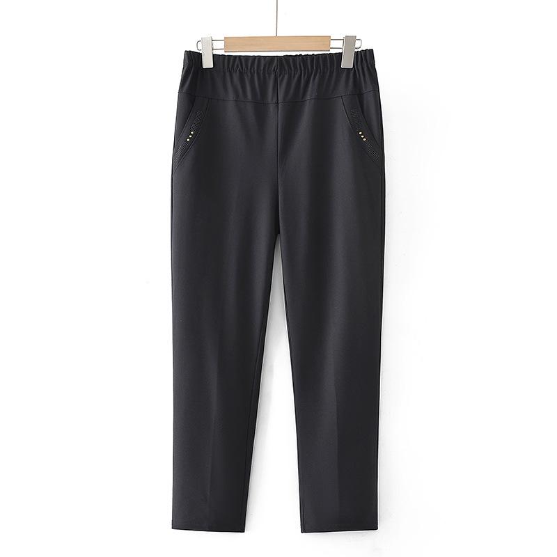 Spring & Fall Women's Straight-Leg Pants for Middle-Aged & Elderly - Mom & Grandma Casual Loose Fit
