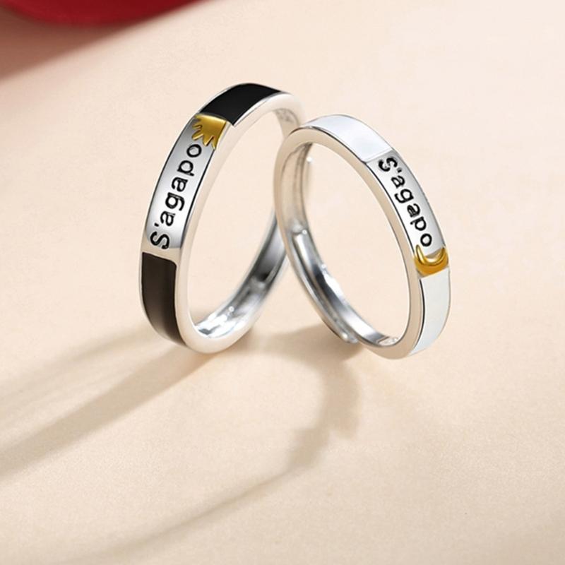 Adjustable Rings Wedding Rings Couple Rings for Festival Wearing Birthdays Anniversary Valentine's Day Scratch Resistant