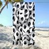 1Pc Contemporary Soccer Ball Beach Towel - Ultra-Absorbent Microfiber, Soft & Lightweight, Perfect For Beach, Parties, Camping