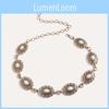 Fashionable Womens Metal Waist Chain With Carved Simulated White Turquoise For Spring Summer Autumn Winter