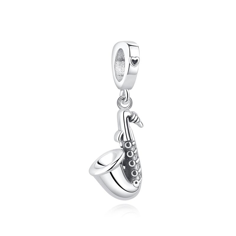 Original 925 Sterling copper Charm Bead Love Music Note Piano Pendant Charms Fit Brand Bracelets Necklaces Women Diy Zircon