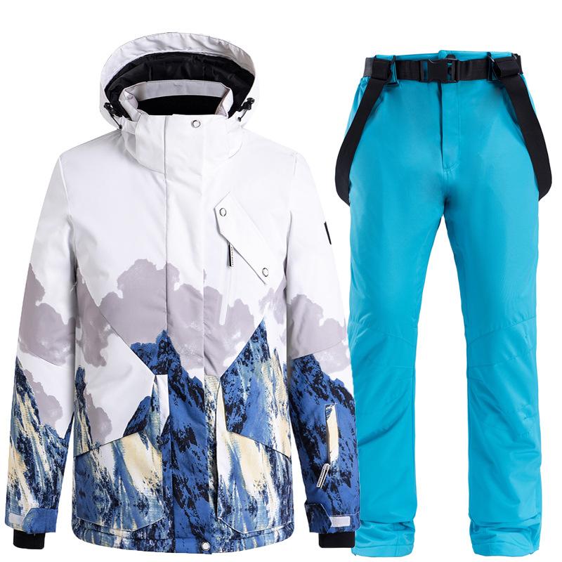 Women's Warm Jacket + Pants 2 Piece Set Winter Outdoor Ski Suit Snow Suit Waterproof Ski Outdoor Sweatshirt