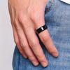 Stainless Steel Ring Classic Black Golden coppery Glossy Men Rings