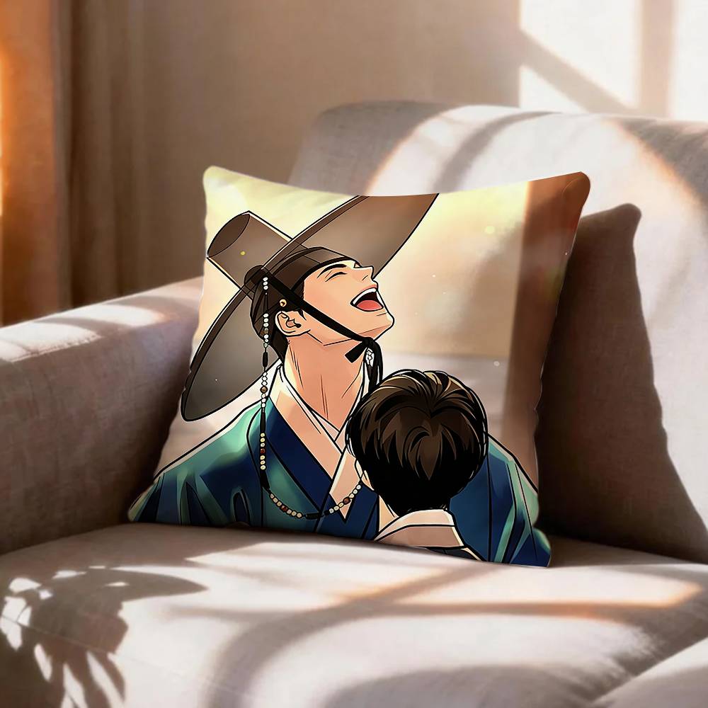 Ancient Korean BL manhwa Nakyum Seungho  Pillow Case Pattern Printed Pillowcase For Living Room Sofa Cushion Cover
