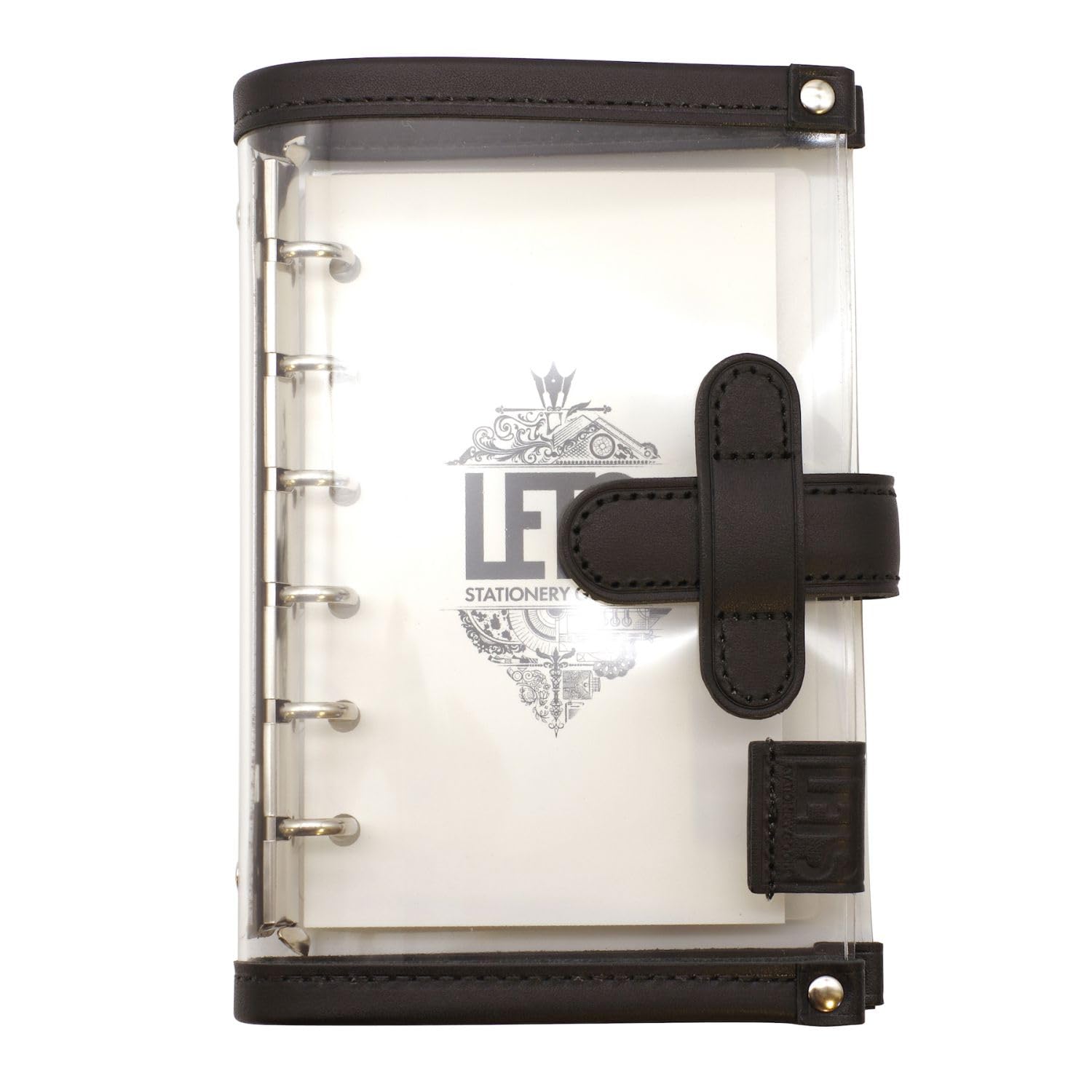 

LETS STATIONERY GOODS Clear System Notebook Mini 6 [Black] чёрный