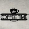 Laser Cut Iron Metal Wall Art Sign Coffee Cup Bean Design Minimalist Black Home Decor Office Cafe Kitchen Hanging Gift