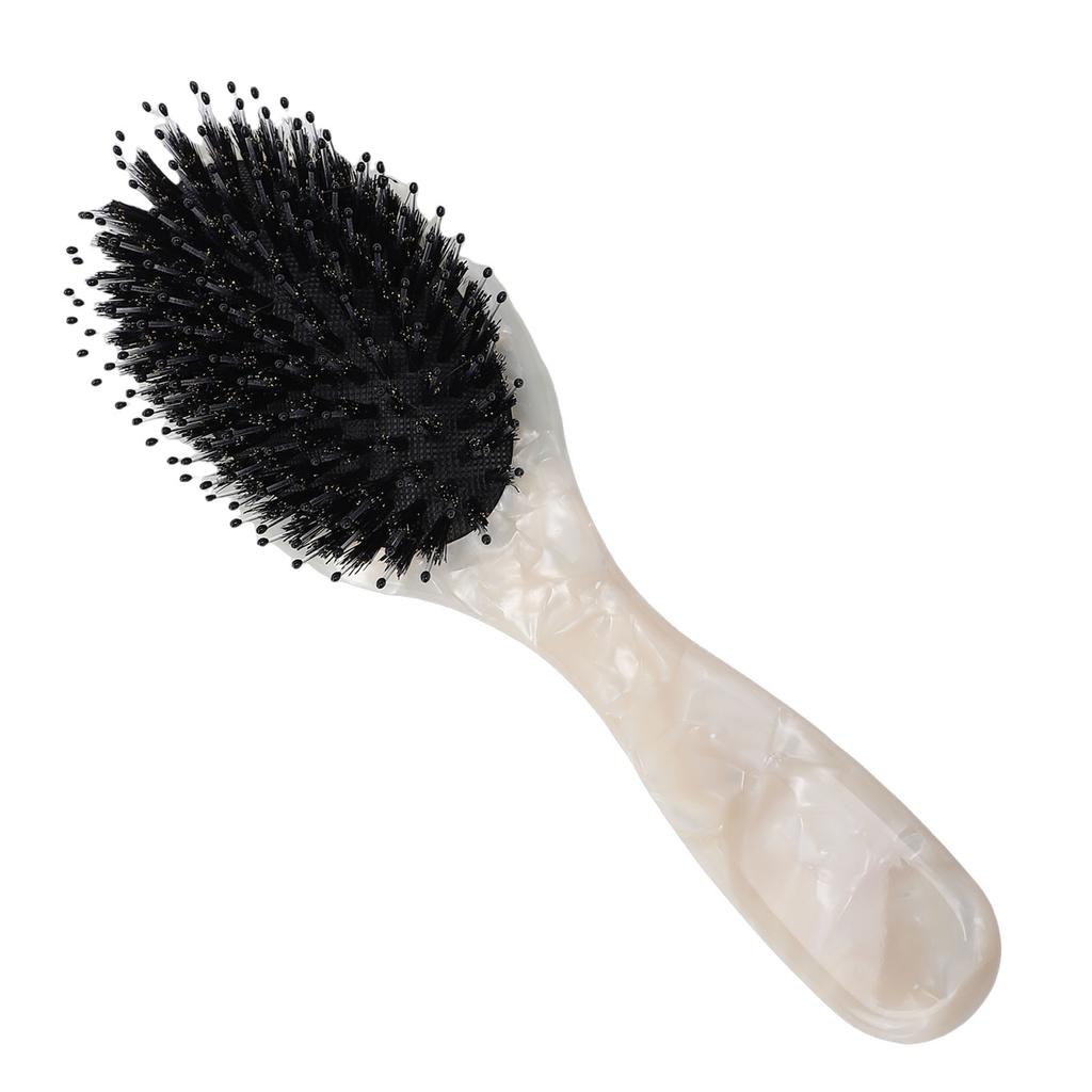 Boar Bristle Brush Dry Wet Use Enhance Shine Nylon Bristles Detangling Hair Brush for Thick Extensions Wigs Curly Hair