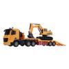 RC Semi Truck Excavator Toy Set Educational Dual Remote Control Battery Powered 2 In 1 Construction