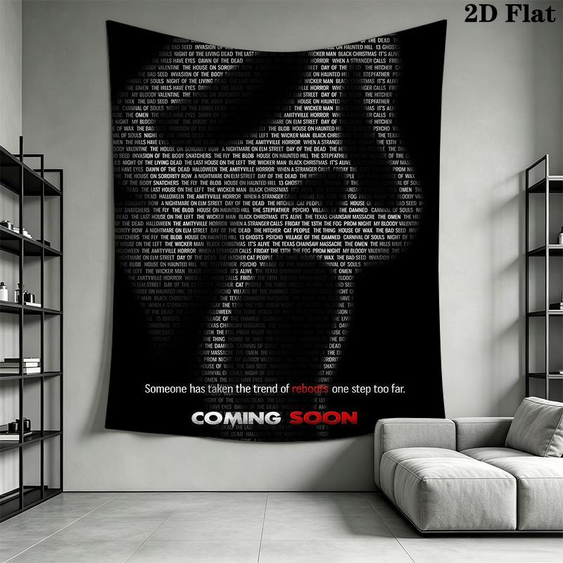 Scary Movie Poster Tapestry Tapestry Fashion Print Background Cloth Background Cloth Home Decor Work Of Art