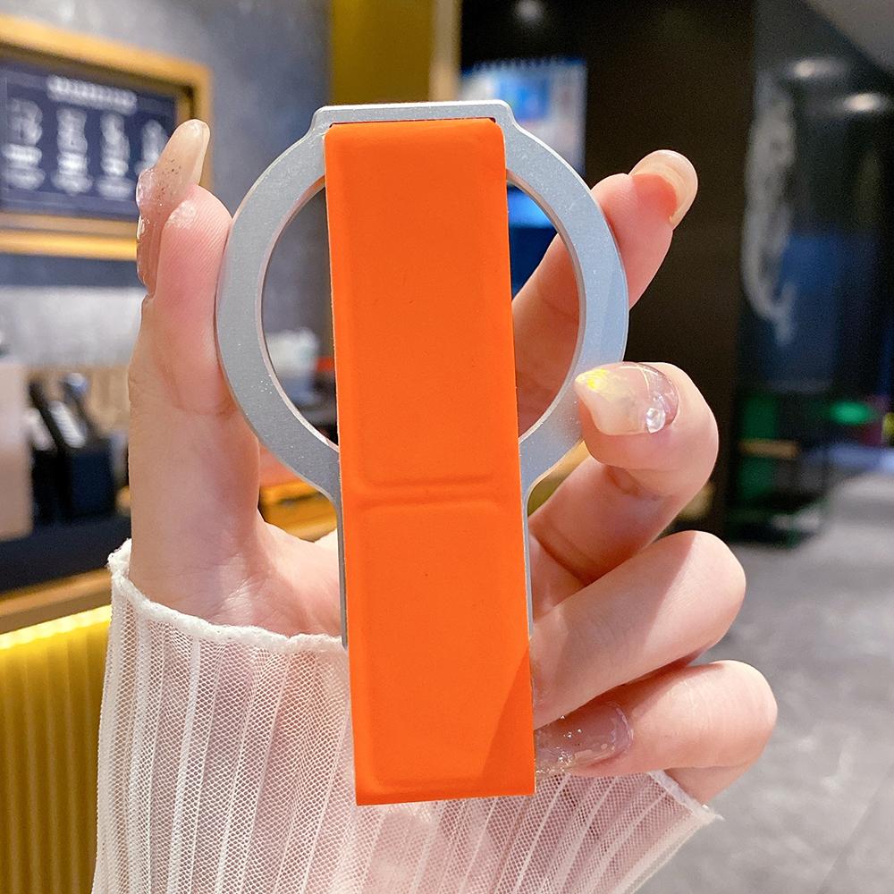 Alloy + PU Leather Kickstand Phone Holder A