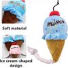 2PCS Ice Cream Dog Squeaky Toys, Puppy Chew Toys with Ropes, Dog Plush Toy for Small To Medium Dogs and Cats Pet Supplies Toys, Christmas Gift for Dog