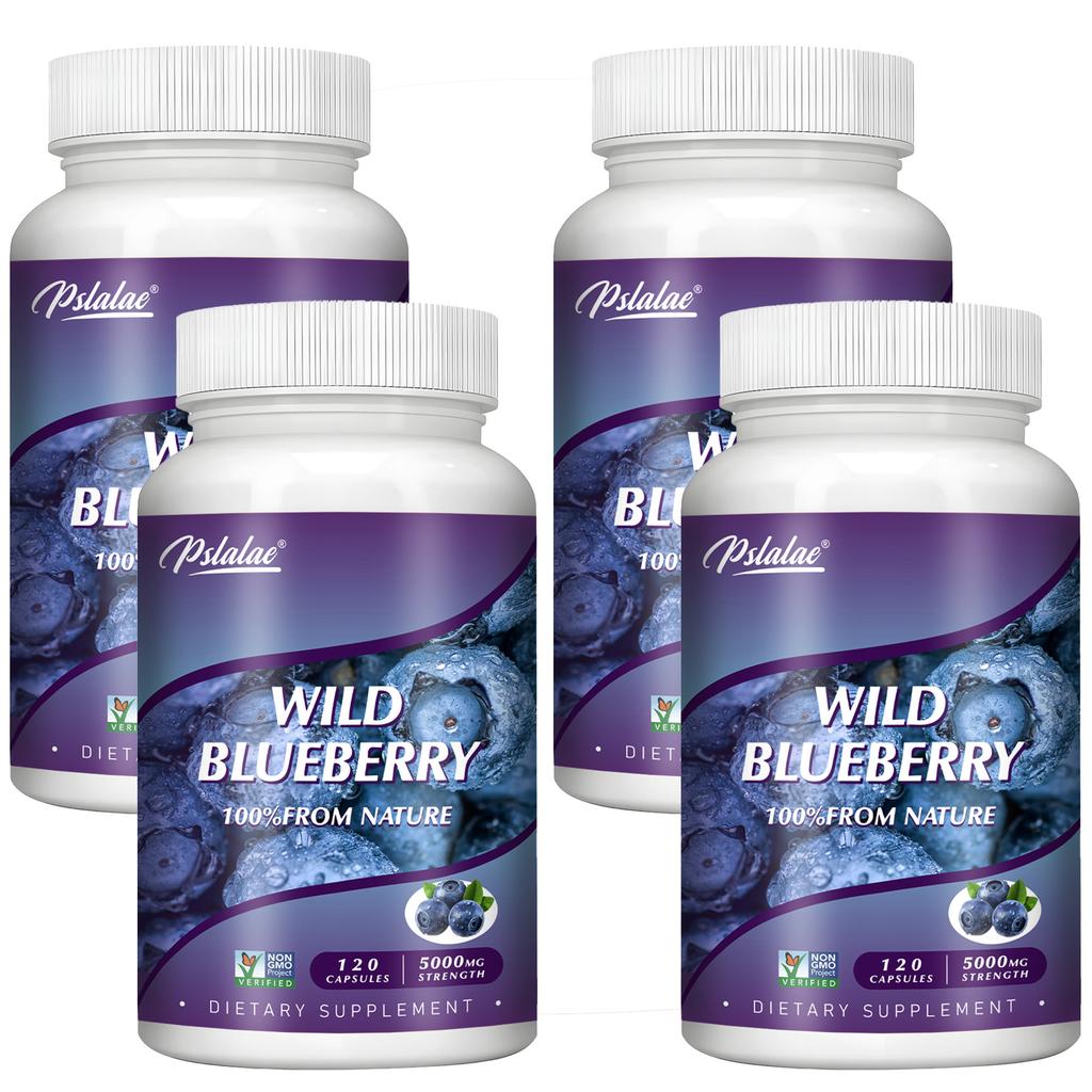 Pslalae Dietary Supplements, Containing Wild Blueberry Extract, Plant-based Antioxidant Nourishing, Daily Skin Care