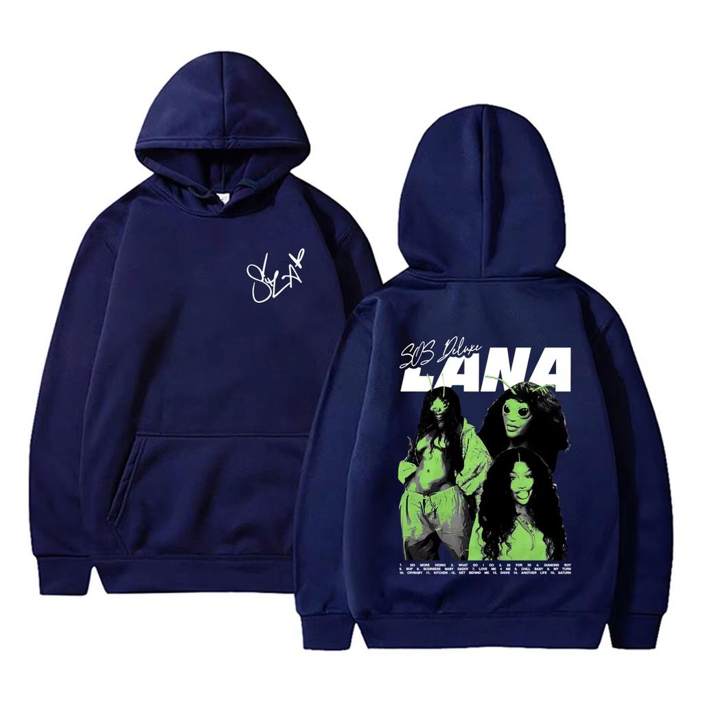 2026 Hot Sale Rapper SZA SOS Cover Graphic Hoodie Men Women Vintage Rock Oversized Streetwear Hoodie Soft Cotton Sweatshirt Loose Cozy and Versatile