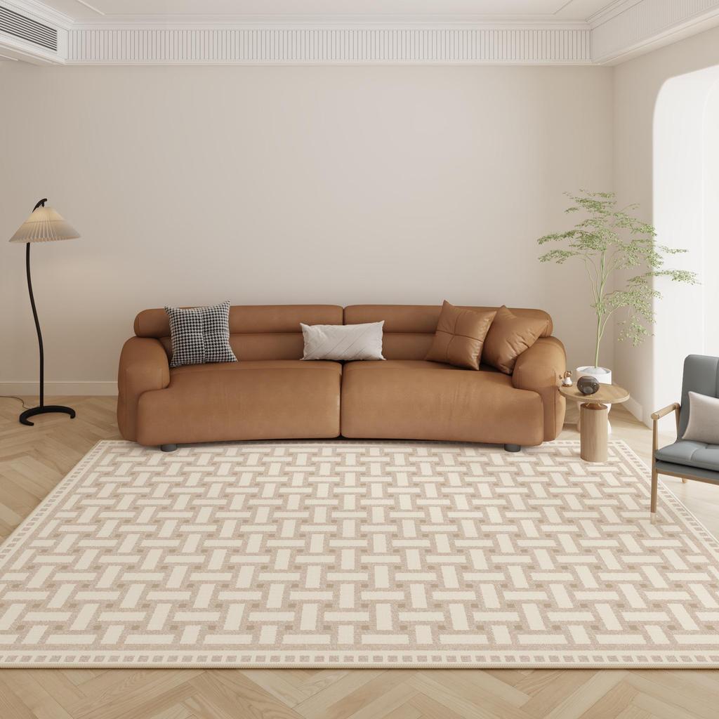 Modern Simple Waterproof Carpet and Coffee Table Set for Living Room and Bedroom