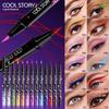 Diamond Shiny Eye Liner Eyeshadow Waterproof Quick-dry Silver Gold Metellic Pearlescent Liquid Eyeliner Silkworm Brighten Makeup
