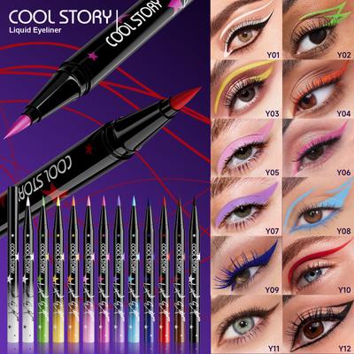Eyeliner Ombretto Scintillante Diamante Impermeabile Asciugatura Rapida Argento Oro Metallico Perlescente Eyeliner Liquido Trucco Illuminante Occhi