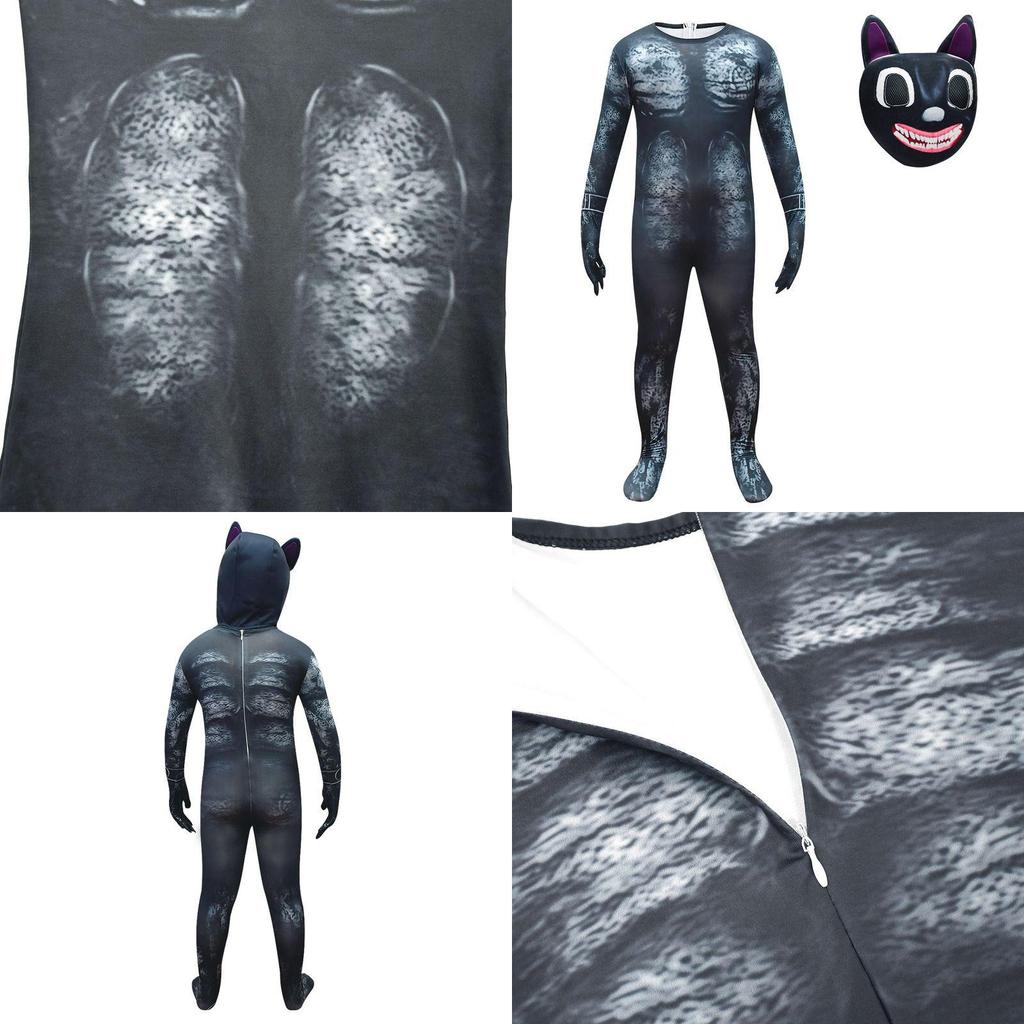 Scary Cartoon Cat Cosplay Costume Suit Perfect For Halloween Party And Theme Activities!