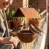Anti-leakage Bird Bath Feeder Vintage Bird Food Container Hummingbird Feeder  Outdoor Garden
