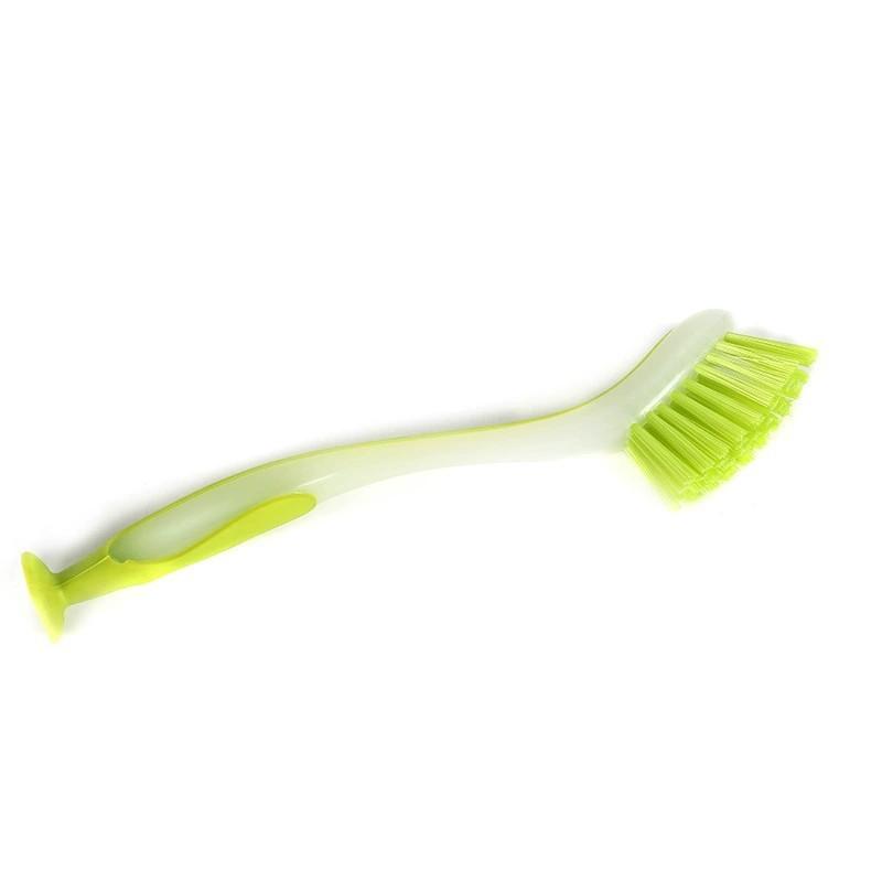 Dish Cleaning Plastic Brush Suction Cup Scrubbing Brush With Durable Bristle