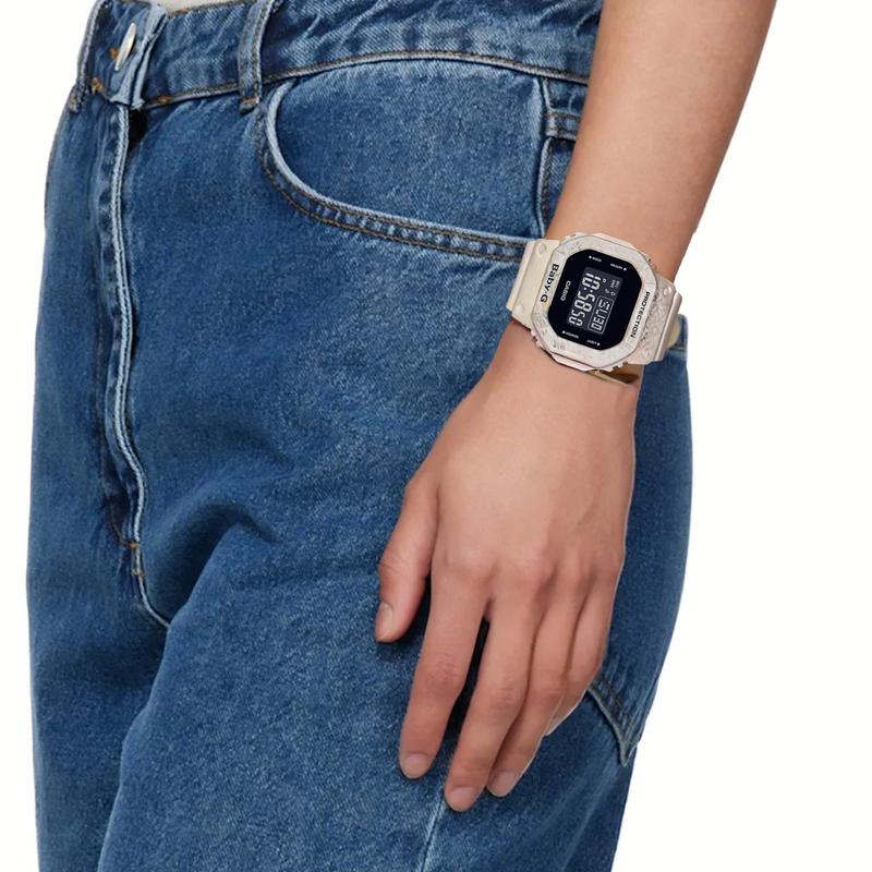 Casio BABY-G Utility Wavy Marble Theme Simple Sports Watch Mixed Color Quartz Movement Resin Strap Japanese and Korean Watch Women's BGD-560WM-5PRD