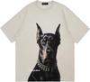 Vamtac Mens Oversized Doberman Graphic Tees Shirt Casual Summer Tops Streetwear Aesthetic T-Shirt