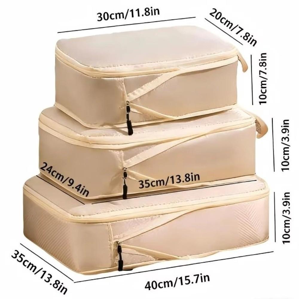 3 pcs/set Large Capacity Travel Compression Packing Cubes Multifunction Travel Storage Bag  Travel