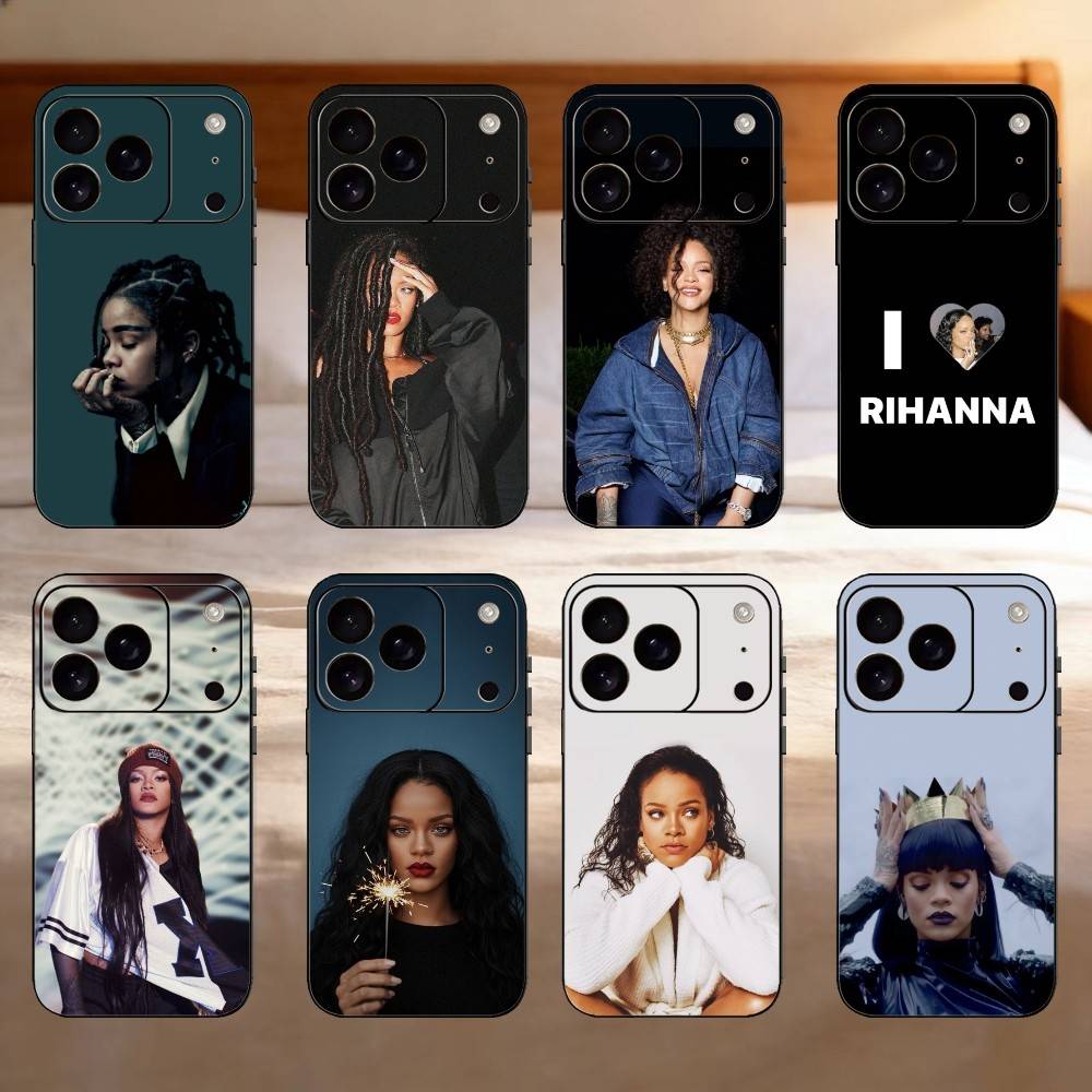 Singer R-Rihanna ANTI Phone Case For iPhone 17,16,15,14,13,12,11 Plus,Pro,Max,Mini Silicone black Soft Cover