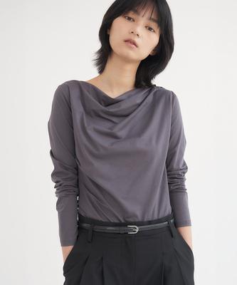YJACK W_More Tension Drape Long Sleeve Jersey Blouse (120Gsm) Ljt2101L