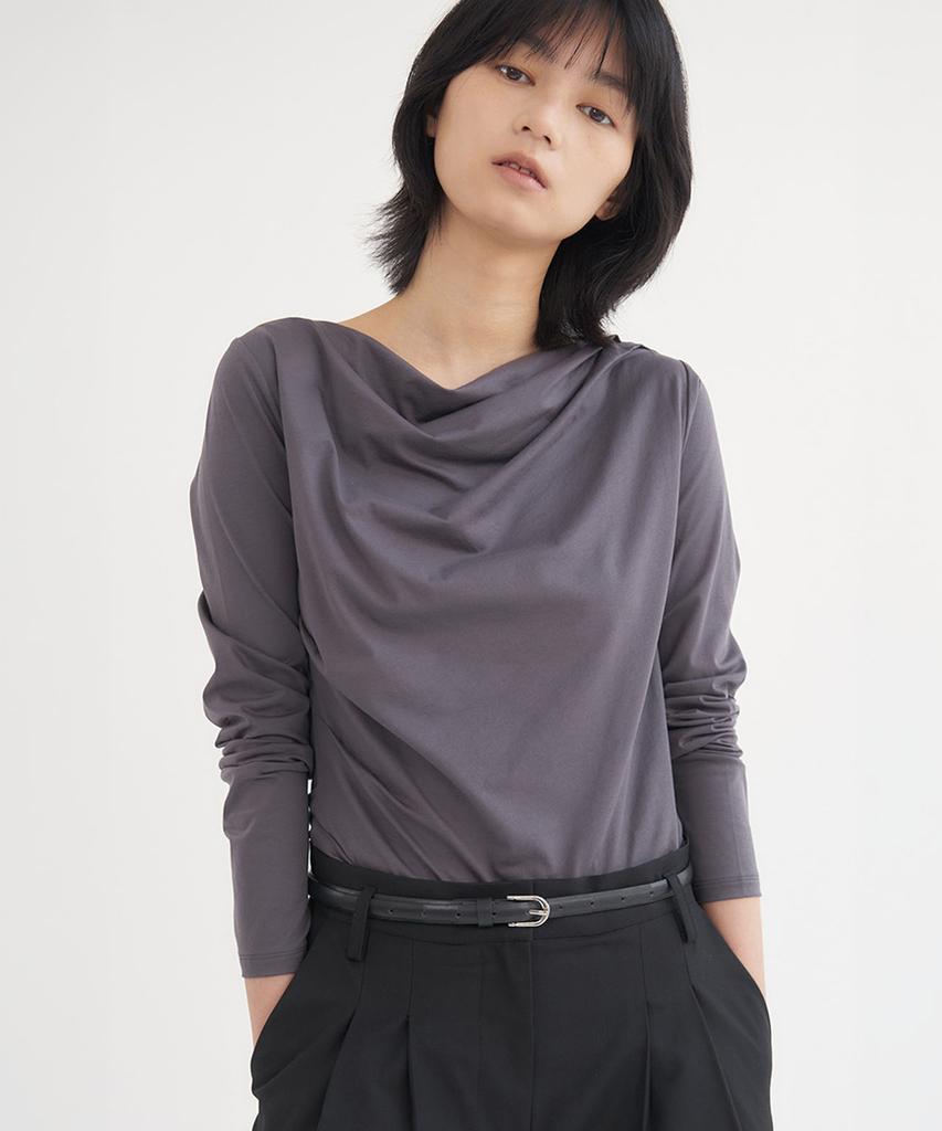 YJACK W_More Tension Drape Long Sleeve Jersey Blouse (120Gsm) Ljt2101L