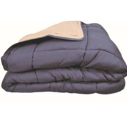 Couette Microfibre 400g/m² CALGARY Petrole &amp; Mastic 140x200cm