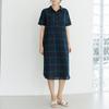Dedra Women S Nitzuban Open Check Linen dreSS Opf3066