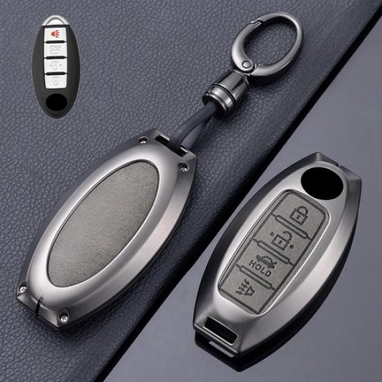Zinc Alloy Leather Car Key Case Cover For Nissan Maxima Altima Rouge Pathfinder