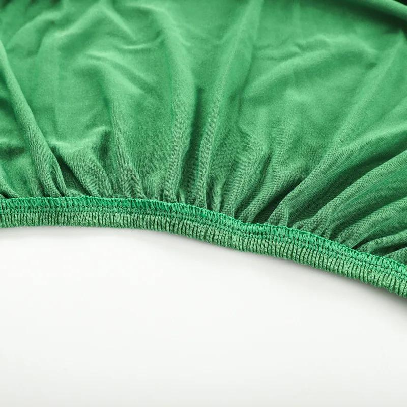 85x85cm Square Tablecloth Washable Polyester Fabric Solid Color Elastic Table Cloth for Wedding Party Dining Banquet Decoration