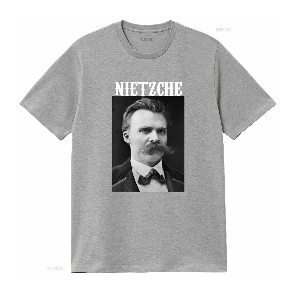 Friedrich Nietzsche Philosophy T Shirt Ideal for Thinkers Enthusiasts Vintage Soft Fashion Versatile Breathable