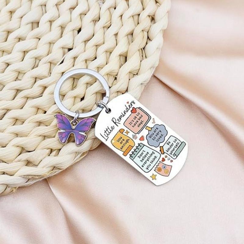 Motivational You Are Enough Keychain Stainless Steel Keyring Inspirational Gift Suitable For Car Key And Everyday Carry