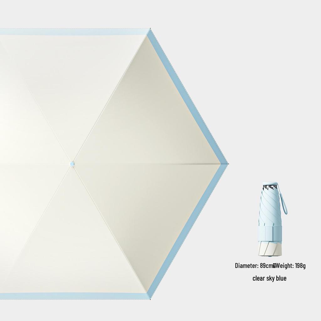 Ultra-Light Compact Folding Umbrella: High-End Student Rain & Sun Protection