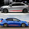 2Pcs For Subaru WRX Car Door Side Stripes Stickers Vinyl Film Auto DIY Sports Styling Decals Automobile Car Tuning Accessories