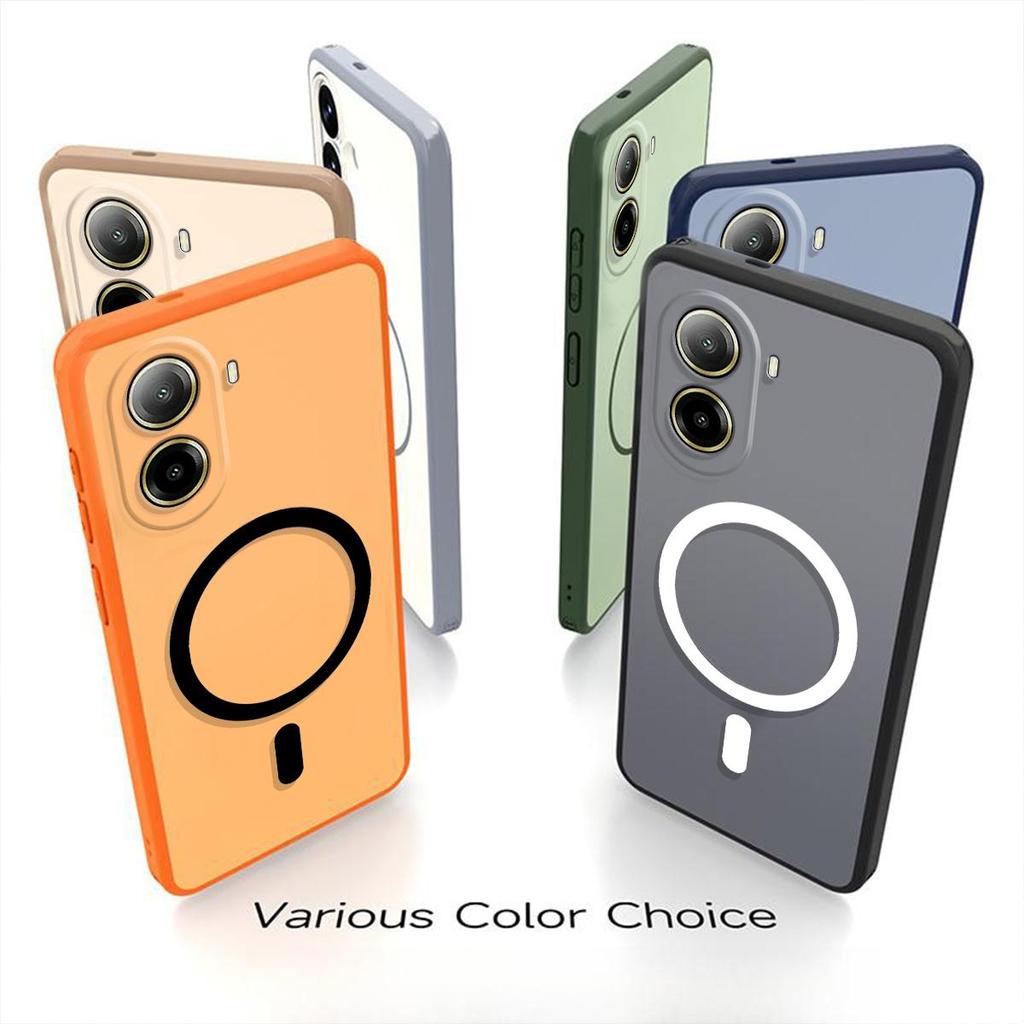 Magnetic Iron Ring Phone Case for Xiaomi POCO X7 Pro 5G Matte Soft TPU Shockproof Cover