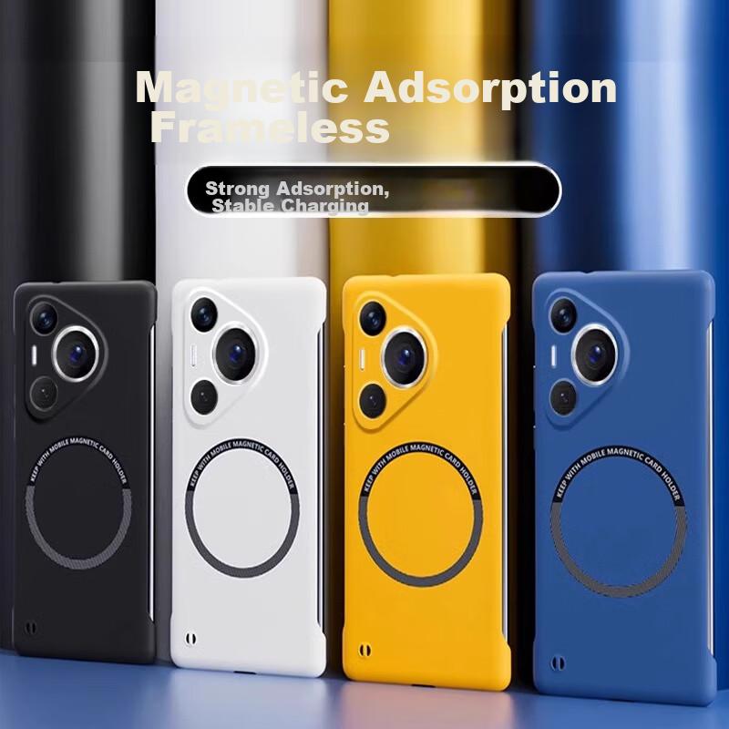 POZZO Case for Huawei Pura70Pro/70Pro+, Ultra-Thin Matte for Huawei P70Pro, Borderless MagSafe Magnetic Heat Dissipation Case, Night Sky Black