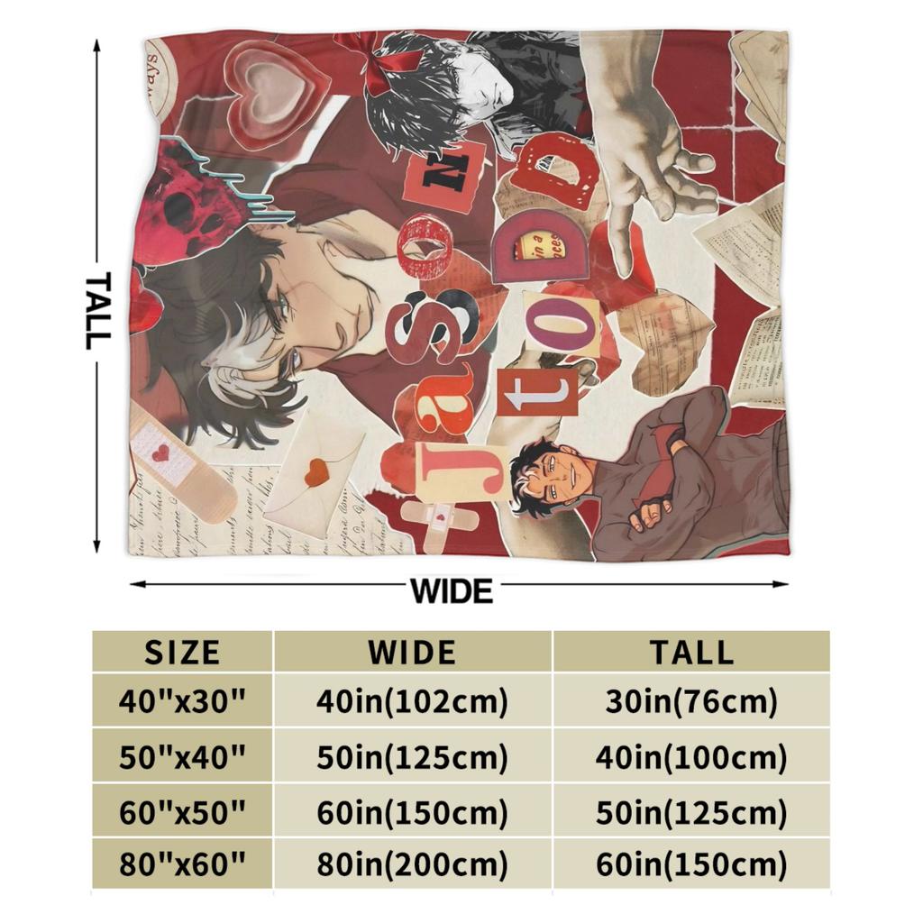 Jason Todd Knitted Blankets Flannel Red Hood Manga Soft Throw Blankets for Outdoor Travel Bedroom Quilt