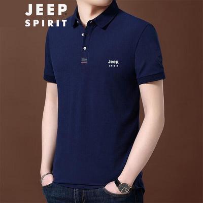 JEEP SPIRIT Men's Ice Silk Short Sleeve Polo T-Shirt