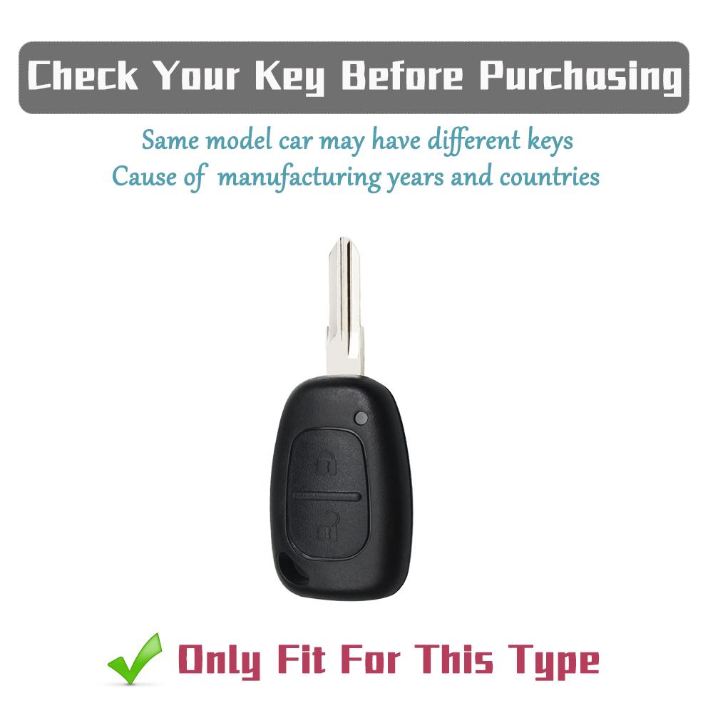 Car Key Case For Renault Kangoo Movano Vauxhall Trafic Opel Vivaro - 2 Buttons TPU Anti-Scratch Protective Cover With Key Chain