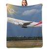 Coperta da tiro aereo Emirates Coperta accogliente per divano per guardare la TV Fare un pisolino