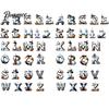 Candy Bag Packaging Embellishments Halloween Letter Ornament, Spooky Hanging Wooden Alphabet Letters Pendant with Ghost Small Craft Sets Pumpkin Witch