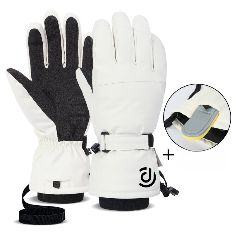 Winter Warm and Waterproof Ski Gloves for Men Thickened Waterproof for Outdoor Use  and Built In Wrist Guards for Women