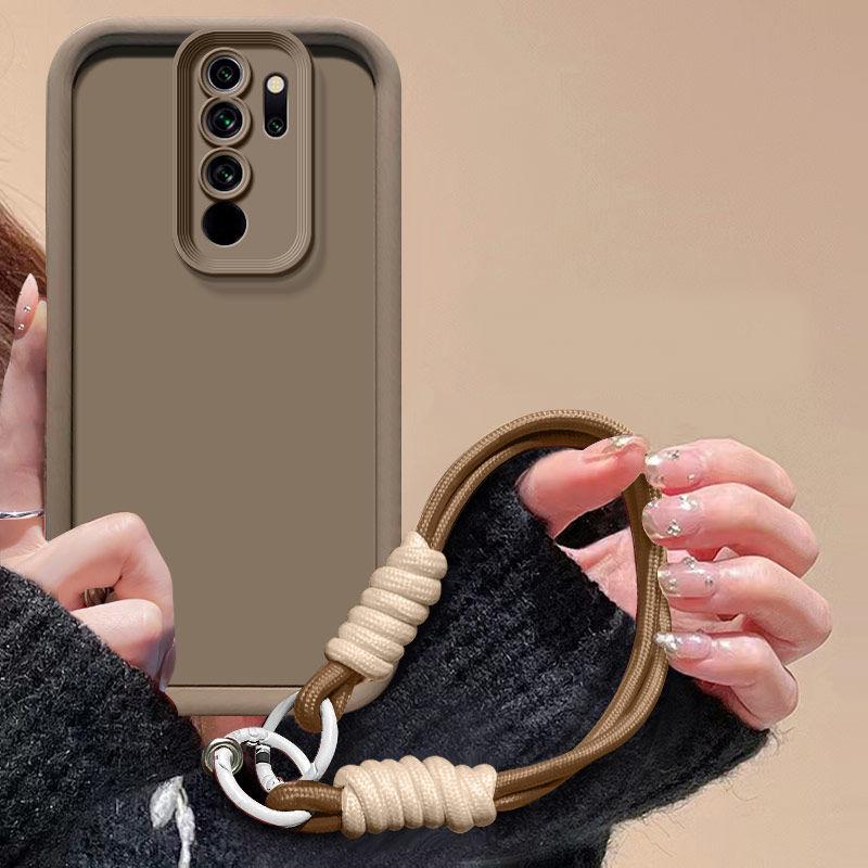 

For Xiaomi Redmi 9 Prime Case Xiaomi Redmi 9 Prime Phone Case Weaving lanyard Cover Skin Feel Protection Shockproof case Redmi 9 Prime