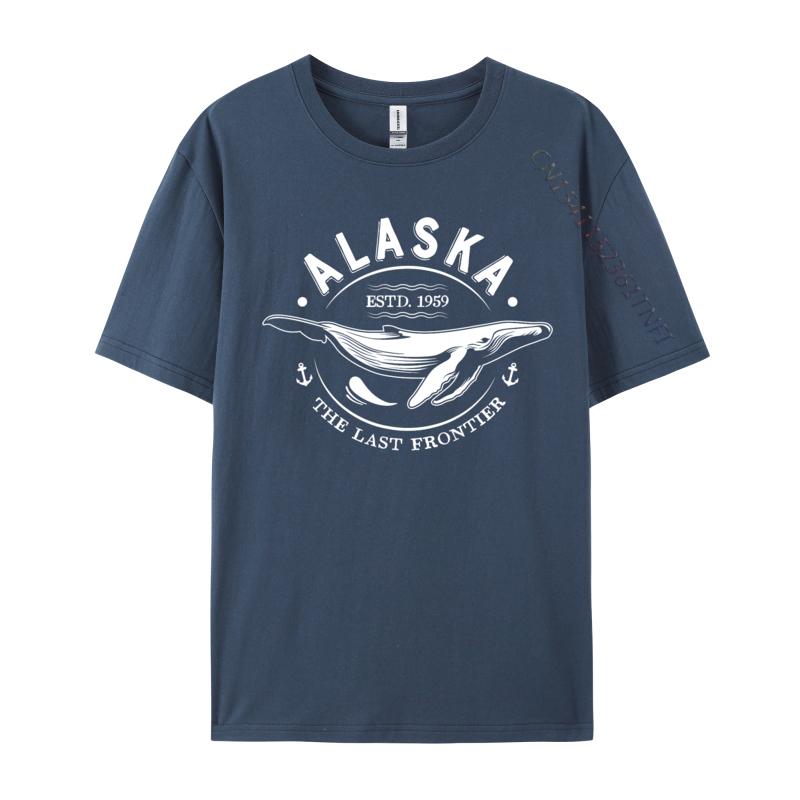 Normal T-shirts Alaska The Last Frontier Whale Home Cruise Vintage Design Custom T-Shirt For Men Premium Cotton Autumn Tops Tees